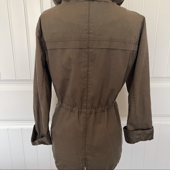 Forever 21 Army Green Hooded Utility Jacket - Picture 6 of 8